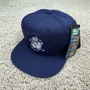 Vtg Georgetown‎ Hoyas Hat Youth Trucker Snapback Jack The Bulldog Logo Navy TOW
